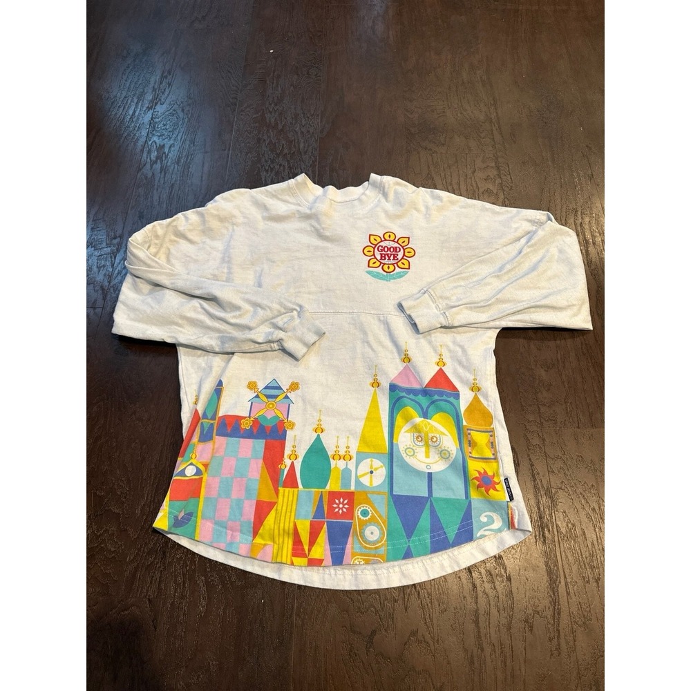 Disneyland It's a Small World‎ Good Bye Spirit Jersey Women's Size s Disney Top